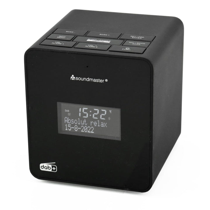 Soundmaster UR109SW Radiowecker Uhrenradio Wecker DAB+ UKW AUX-IN USB Ladefunktion individuelle Spra