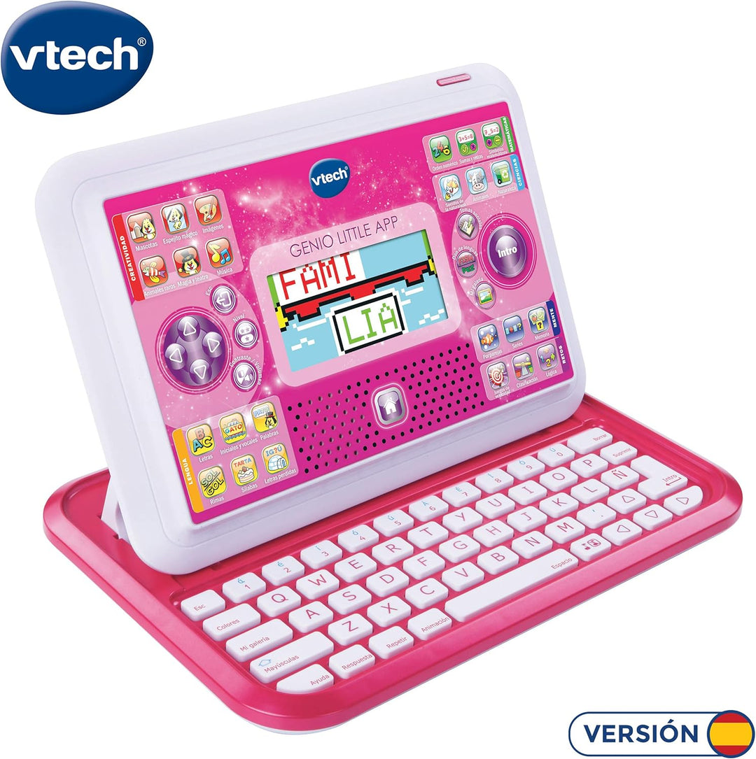 VTech 2-in-1-Laptop und Tablet, Genio Little App, Lerncomputer für Kinder ab 4 Jahren, 80 Aktivitäte