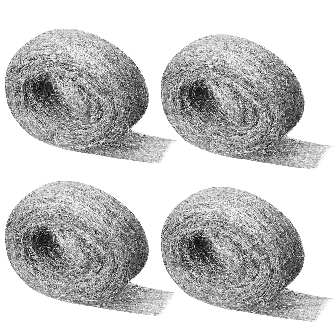 4 Rollen Mäuse 3# Stahlwolle, 16m Wirksam Stahlwolle Gegen Mäuse, Löcher Wand Risse Nagerstop Mäusea