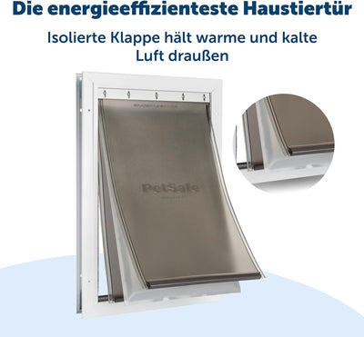 PetSafe Aluminium-Haustiertür für extremes Wetter, Mit zusätzlicher Isolierung, Für Haustiere bis 10