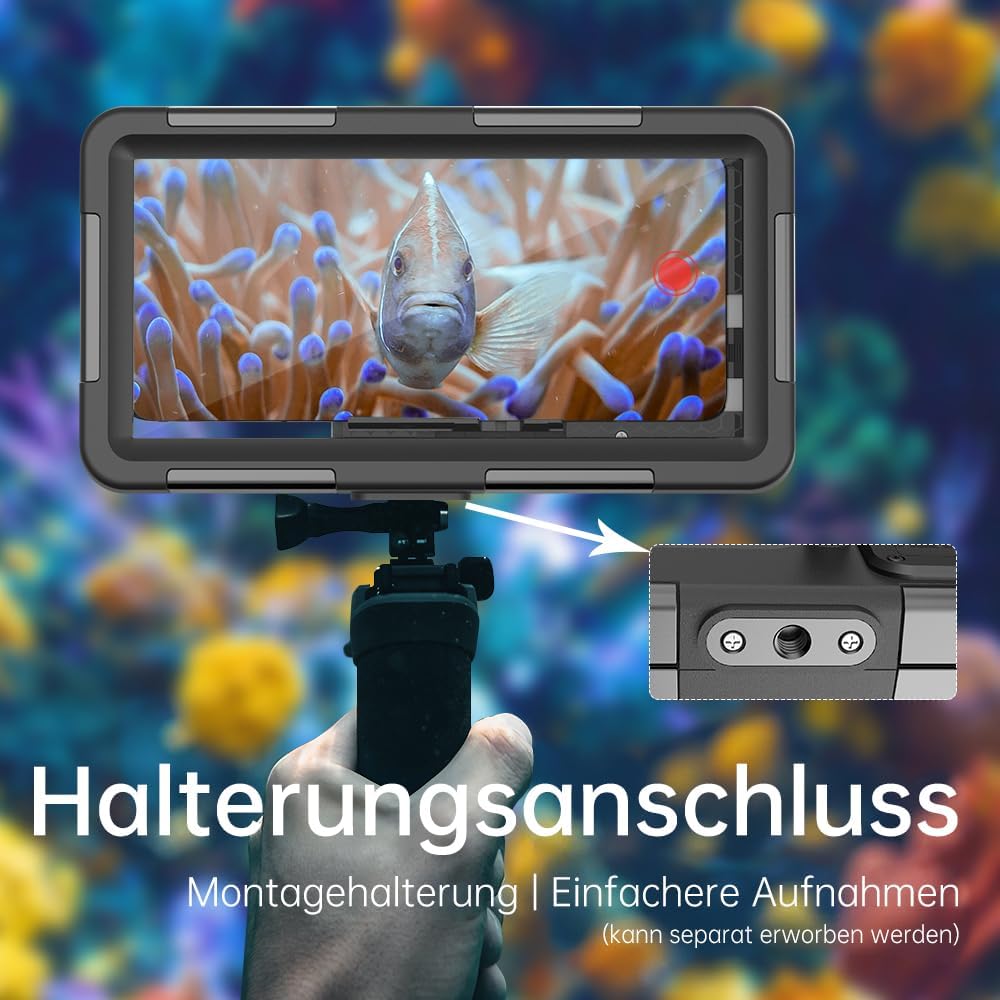 Unterwasser-Tauchgehäuse für iPhone, Samsung Galaxy, Huawei Xiaomi Redmi Smartphones, Professionelle