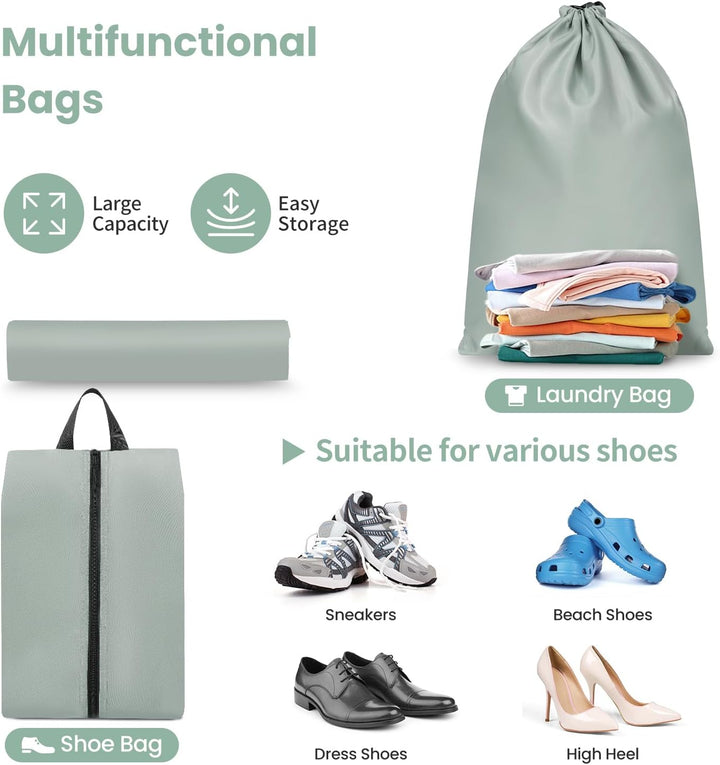 Packing Cubes for Suitcase 8 Set, Leichtgewichtige Gepäck Packing Organizer Packing Cubes für Reisez