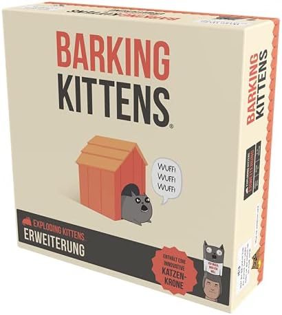 Exploding Kittens, Exploding Kittens – Barking Kittens, Erweiterung, Partyspiel, Kartenspiel, 2-5 Sp