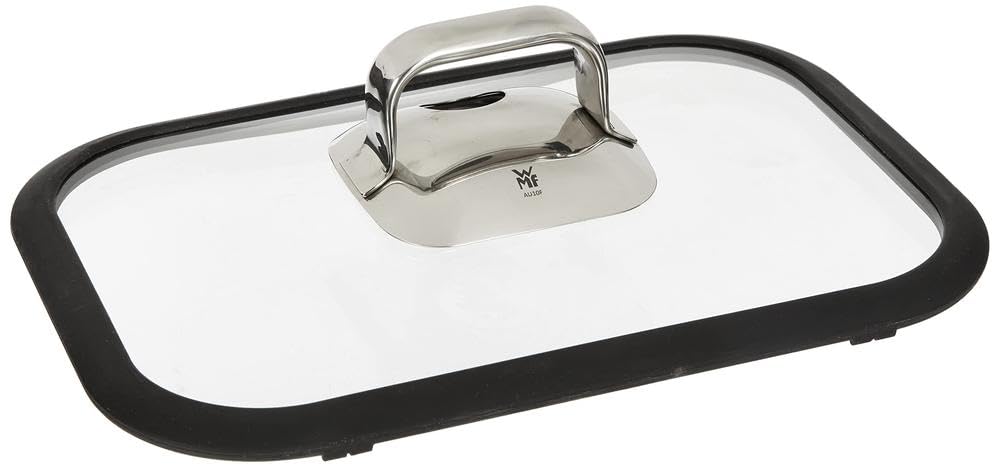 WMF Vitalis Glasdeckel mit Silikonrand 35 x 21,5 cm, Ersatzdeckel für Vitalis Compat 3,5l, Vitalis Z
