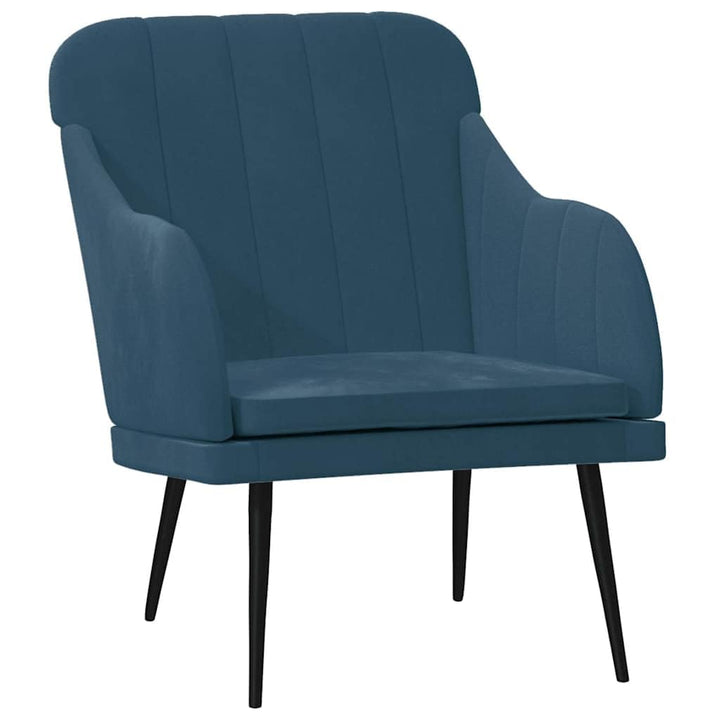 vidaXL Sessel Blau 63x76x80 cm Samt, Blau
