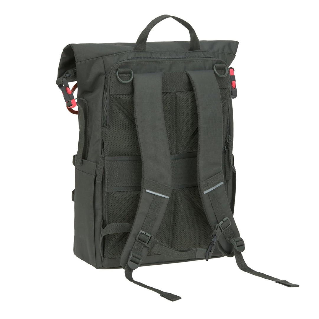 LÄSSIG Baby Wickelrucksack Wickeltasche Rucksack mit Wickelunterlage, Kinderwagenbefestigung, Flasch