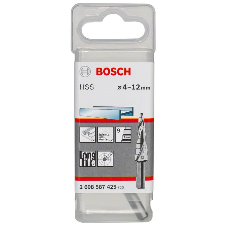 Bosch Professional Stufenbohrer HSS mit 3-Flächen-Schaft (M10-M40) M10-M40 9 Stufen ohne Universalsc