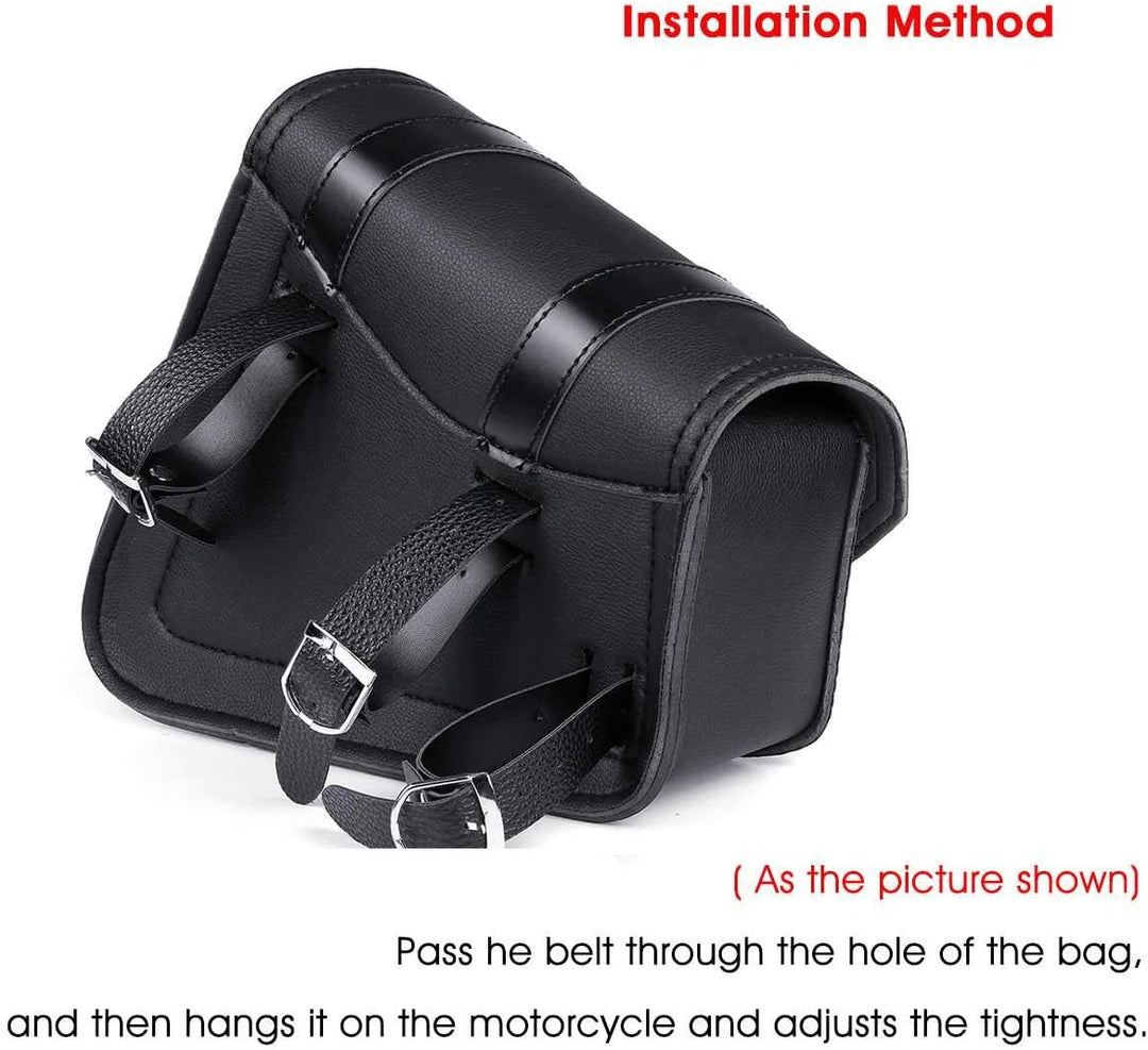 Vintage Satteltaschen für Motorrad Universal PU wasserdichte Satteltaschen mit grosser Kapazität