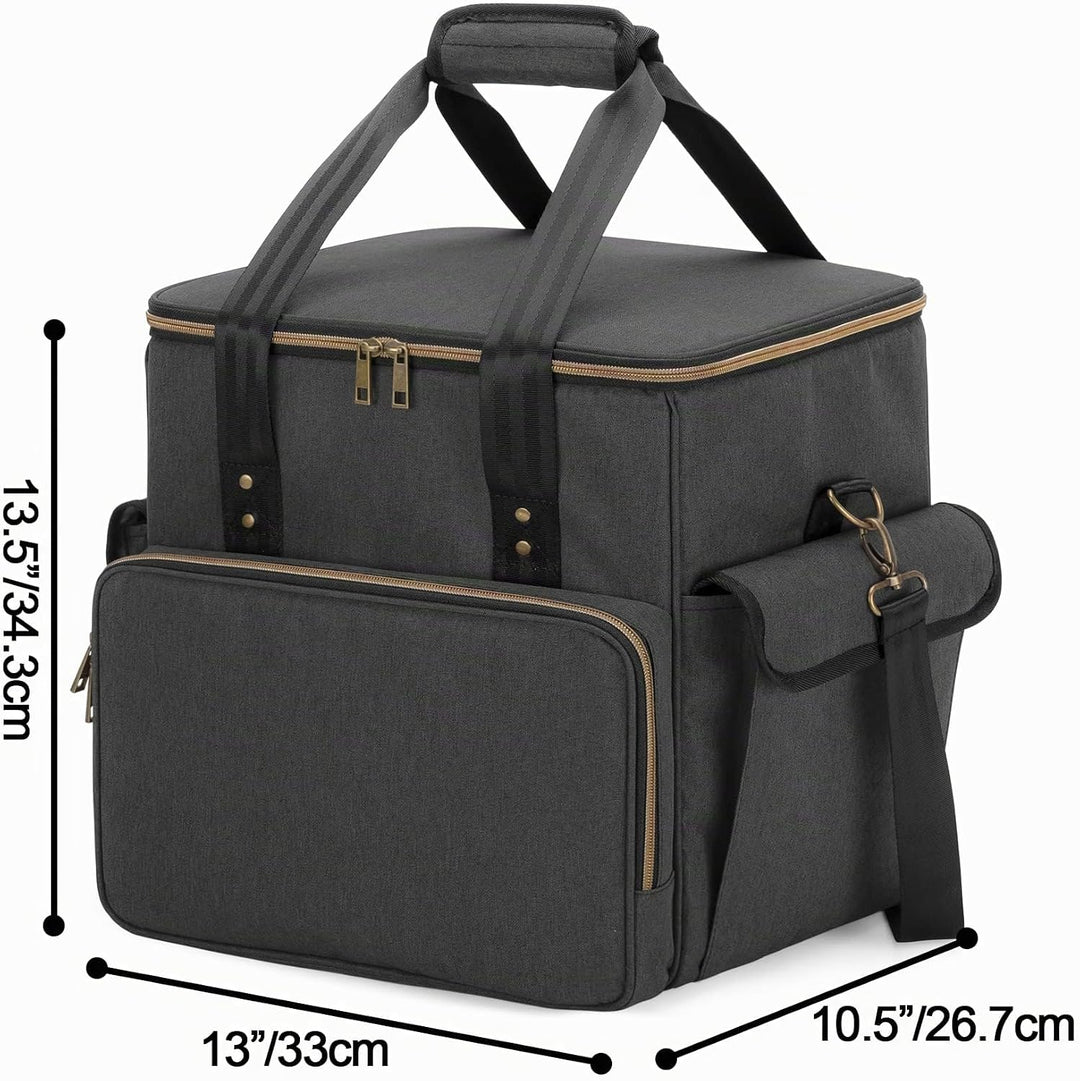 Trunab Rucksack Tasche Schallplatten, Wasserdichtes Nylon Tasche für Vinyl Record LPs Aufbewahrungsb