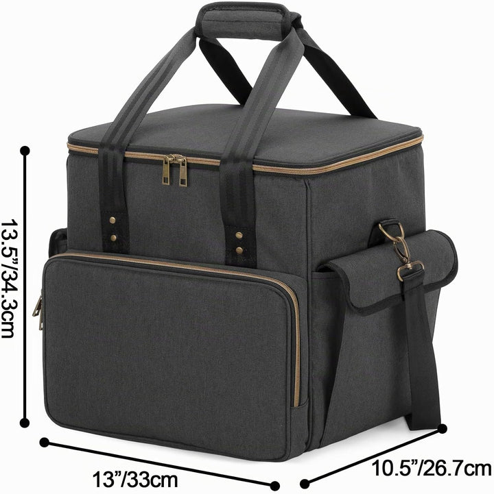 Trunab Rucksack Tasche Schallplatten, Wasserdichtes Nylon Tasche für Vinyl Record LPs Aufbewahrungsb