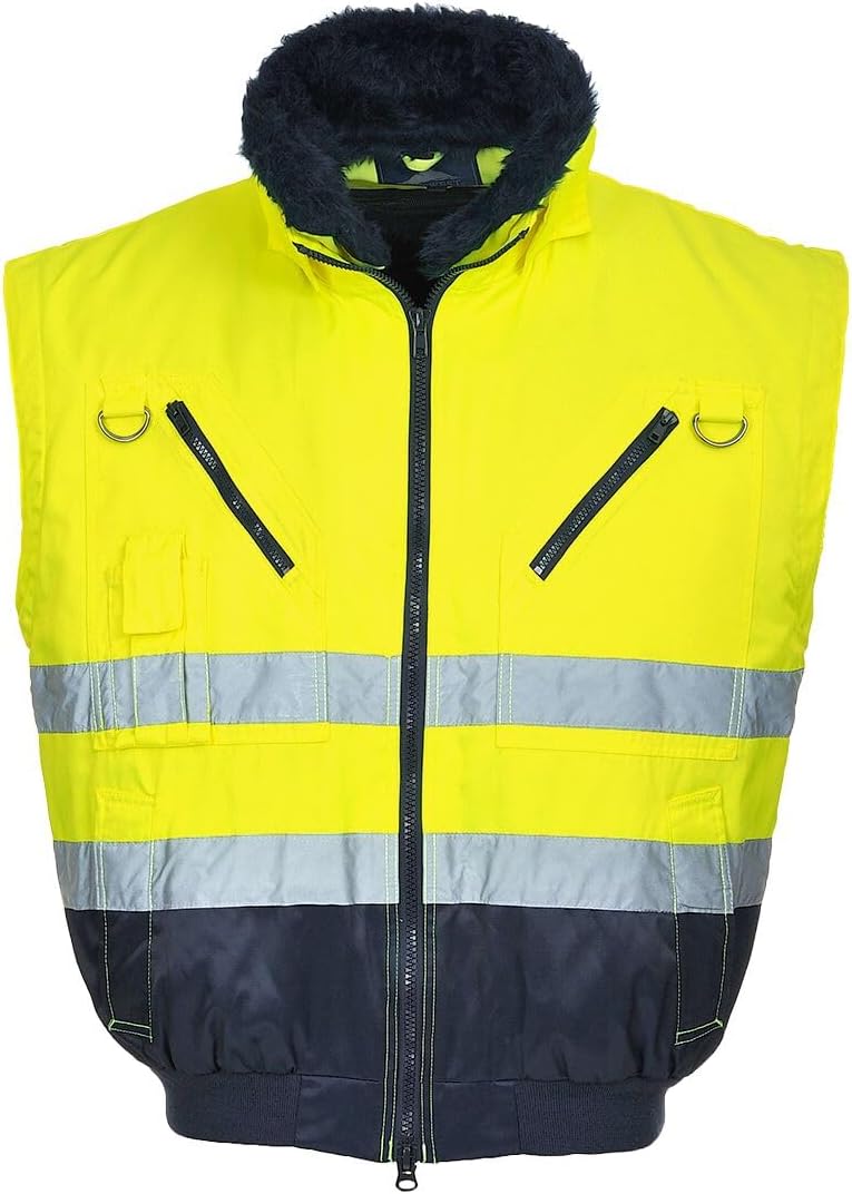 Portwest Hi-Vis Warnschutz 3-in-1 Pilotjacke, Grösse: XXL, Farbe: Gelb/Marine, PJ50YNRXXL XXL gelb /