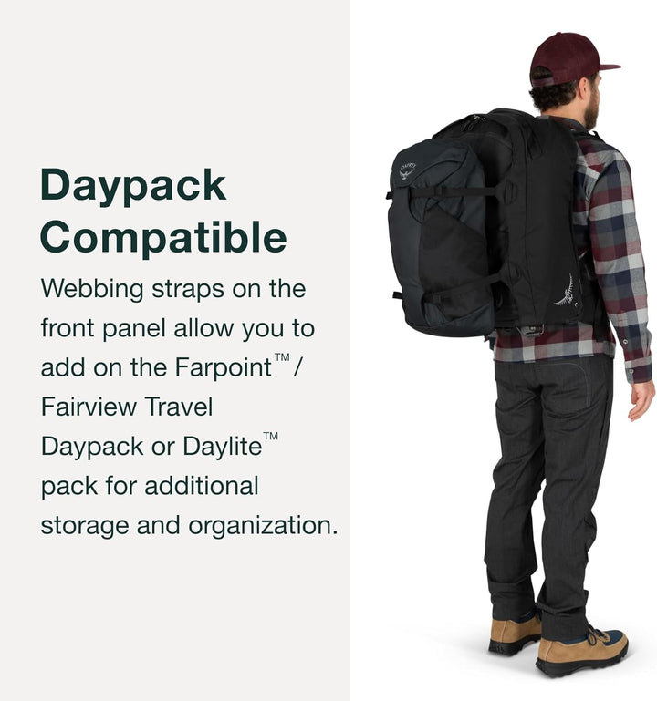 Osprey Herren Farpoint Herren Reiserucksack Rucksack (1er Pack) O/S - Fassungsvermögen 36L Schwarz,