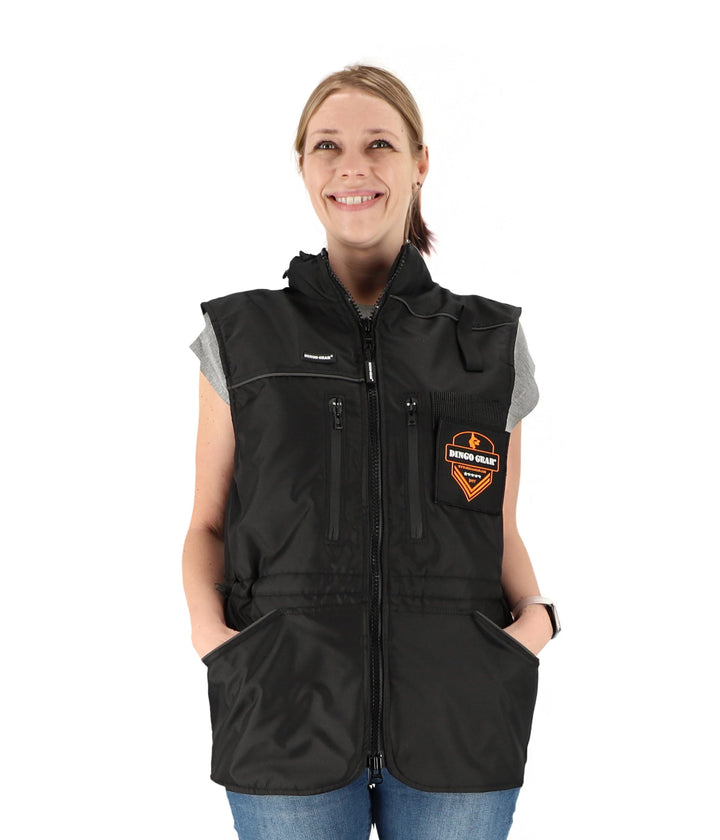 DINGO GEAR All-season Training Vest with a Hood Schwarz 3 - L grosse, Schwarz 3 - L grosse