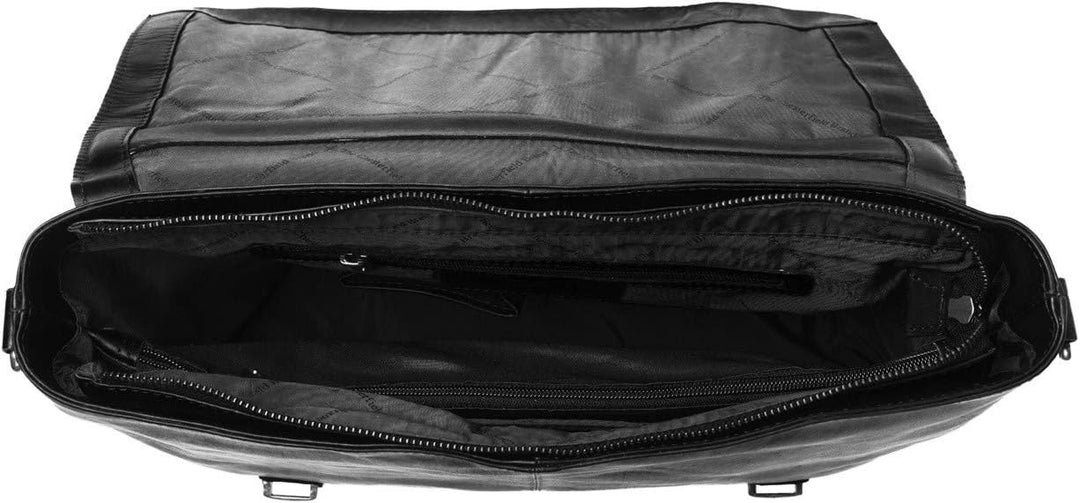 The Chesterfield Brand Jules - Schultertasche 13" Leder 38 cm Schwarz, Schwarz