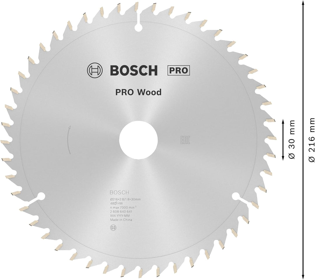 Bosch Accessories Bosch Professional 1x Kreissägeblatt Optiline Wood (Sägeblatt für Holz, Ø 216 x 30