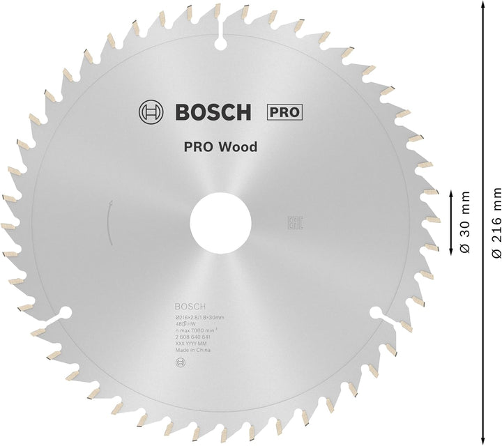 Bosch Accessories Bosch Professional 1x Kreissägeblatt Optiline Wood (Sägeblatt für Holz, Ø 216 x 30