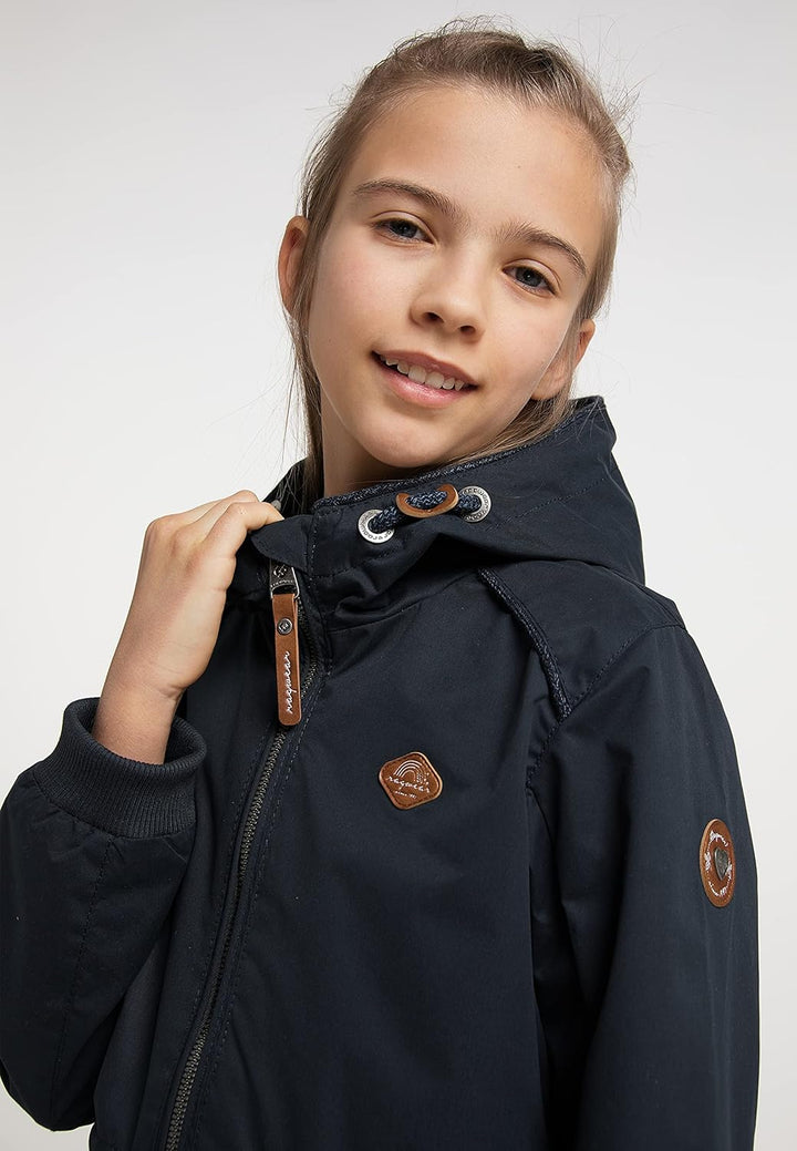 Ragwear Layra Mädchen Jacke Sommerjacke Kinder Übergangsjacke Wasserabweisend Parka Mantel 128 Navy