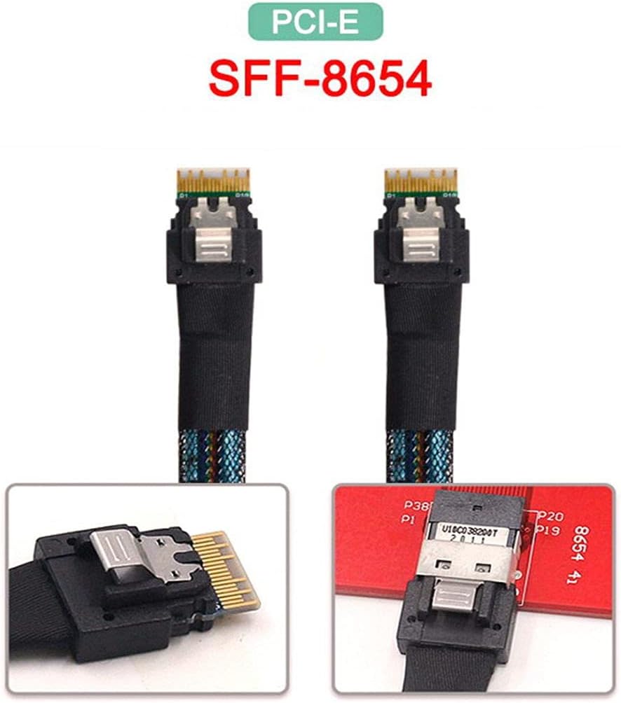chenyang CY SFF-8654 Stecker auf SFF-8654 Stecker PCI-E Slimline SAS 4.0 SFF-8654 4i 38 Pin Host auf