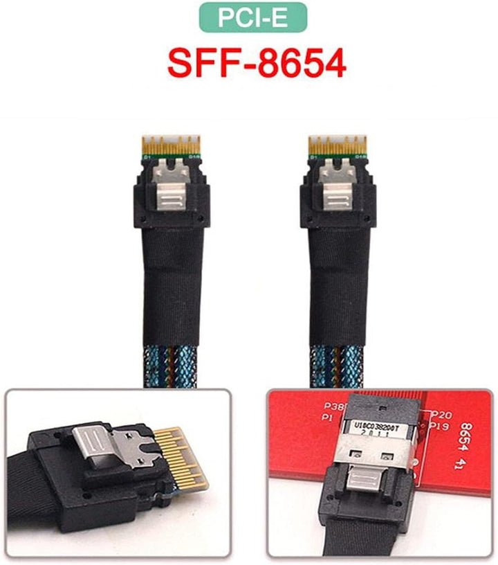 chenyang CY SFF-8654 Stecker auf SFF-8654 Stecker PCI-E Slimline SAS 4.0 SFF-8654 4i 38 Pin Host auf