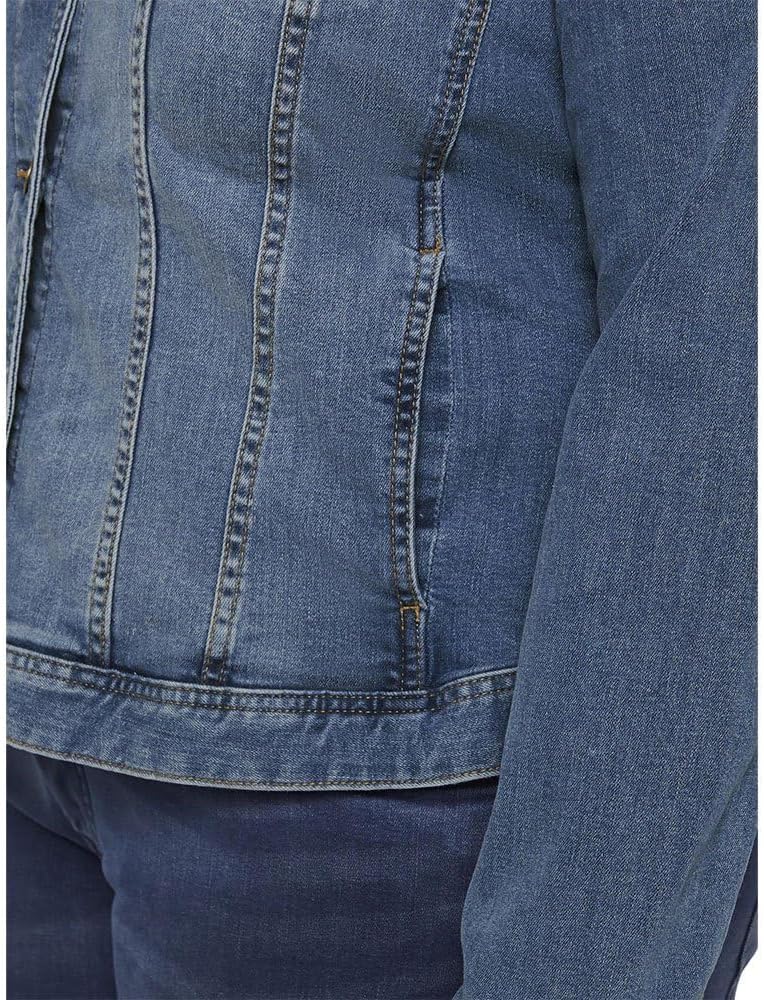TOM TAILOR Damen Plussize Jeansjacke im Washed-Look 52 10110 - Blue Denim, 52 10110 - Blue Denim