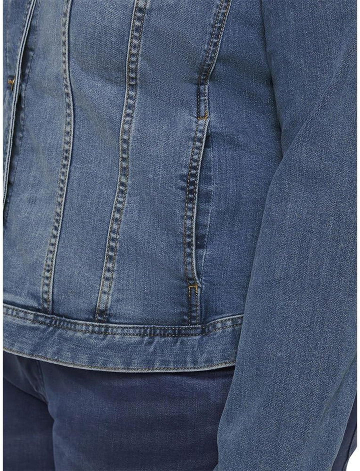 TOM TAILOR Damen Plussize Jeansjacke im Washed-Look 52 10110 - Blue Denim, 52 10110 - Blue Denim