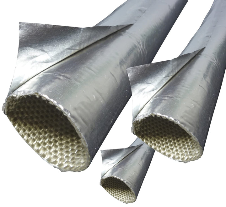 2m Alu-Titan Hitzeschutzschlauch ID-Ø 80mm selbstklebend | VIELE LÄNGEN &amp; GRÖSSEN 5-100mm | UV Schut