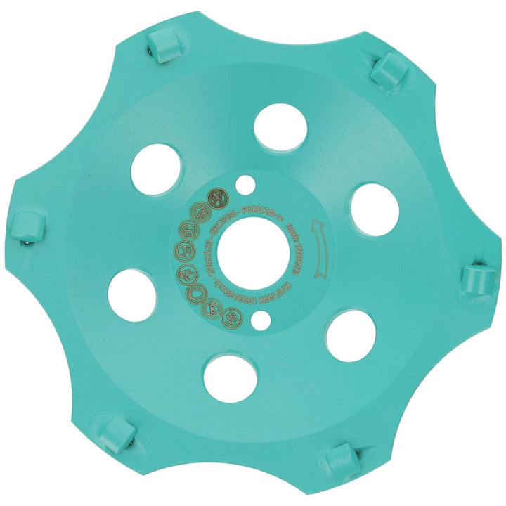 PRODIAMANT Profi PKD Diamant-Schleiftopf 150mm x 22,23 STP097 6 PCD Segmente für Beton Estrich Besch