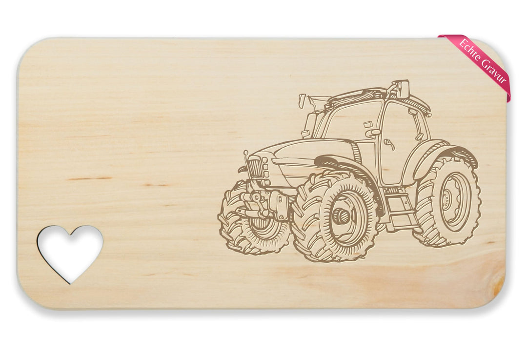 Frühstücksbrettchen Holz Herz - Traktoren - Frühstücksbrett - Geschenk Traktor I Trecker I Landwirts