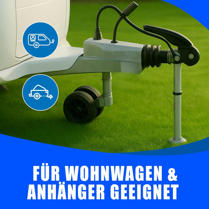 AUTOLIGHT 24 Aluminium Deichselwaage Stützlastwaage 50-100 kg mit Standplatte | Stützlastmesser für