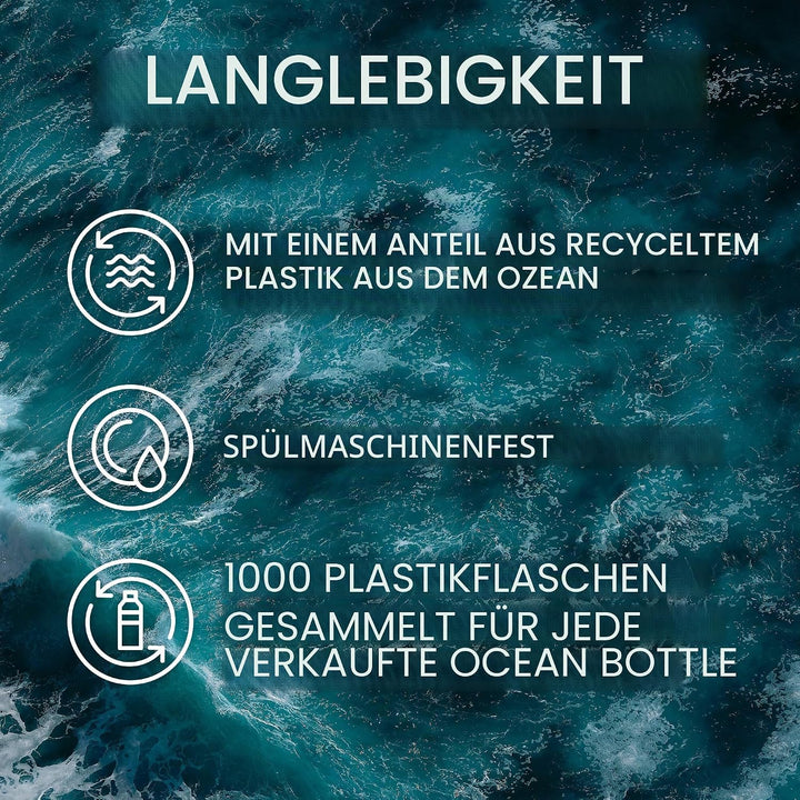 Ocean Bottle - Wiederverwendbare Wasserflasche aus recyceltem Edelstahl - umweltfreundlich & wiederv