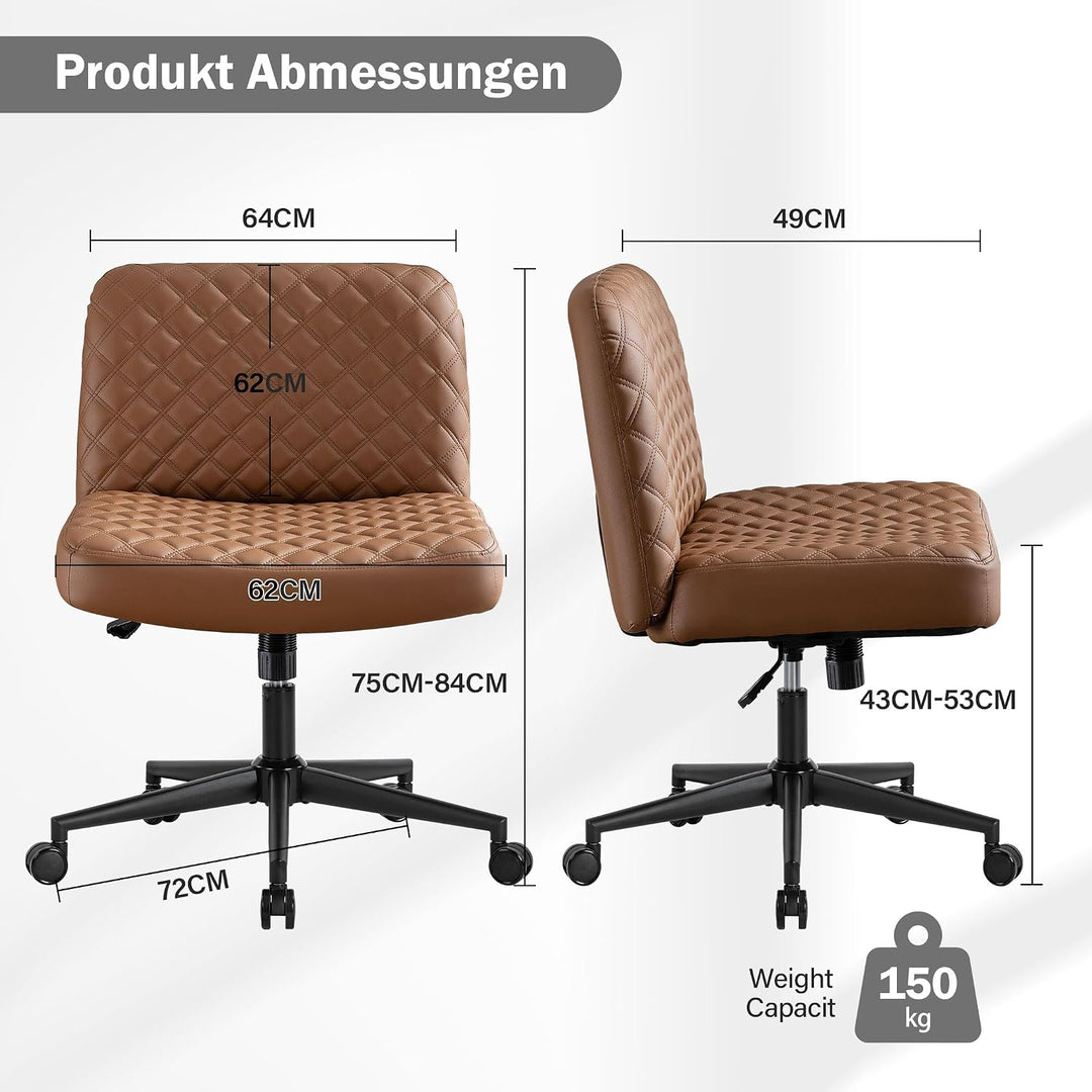 Bosmiller Bürostuhl Ohne Armlehnen Höhenverstellbar Schreibtischstuhl Armless Office Chair Schminkti