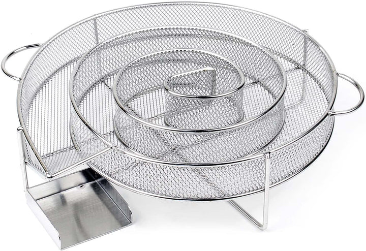 Wiltec BBQ Räucherschnecke aus Edelstahl 16x5cm, Brennzeit bis zu 8 h, Kaltraucherzeuger Kaltrauchge