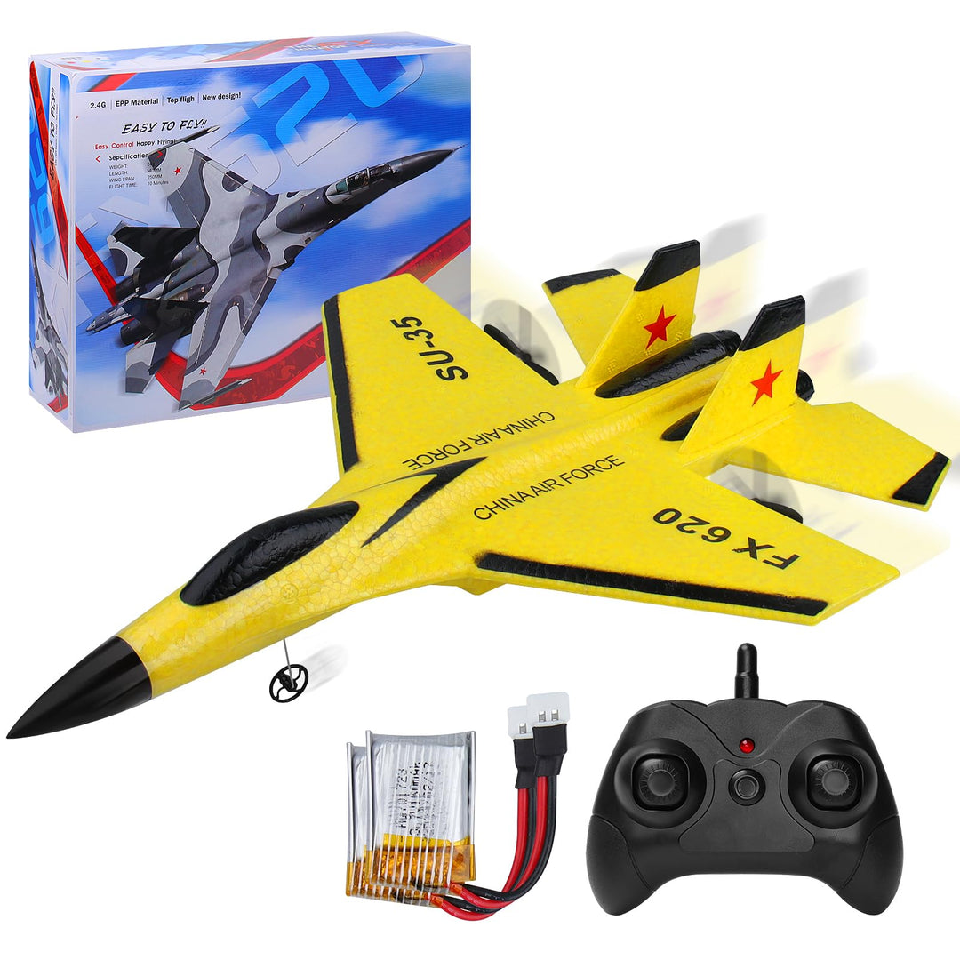 2.4GHz RC Flugzeug 2CH Ferngesteuerter SU35 Kämpfer RC Flugzeug RTF für Anfänger, Kinder und Erwachs