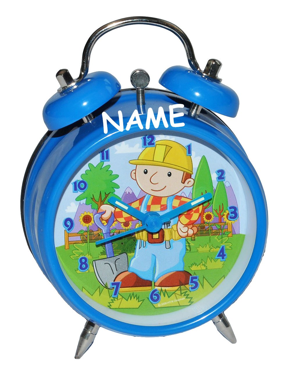 alles-meine.de GmbH Wecker Bob der Baumeister incl. Name - für Kinder Metall Wecker Analog - Alarm K