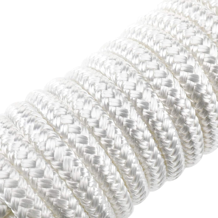 BOOMSTART 4 Stück Boot Seil 12mm Festmacherleine mit Auge Nylon Doppelt Geflochten Fenderseil Dock L