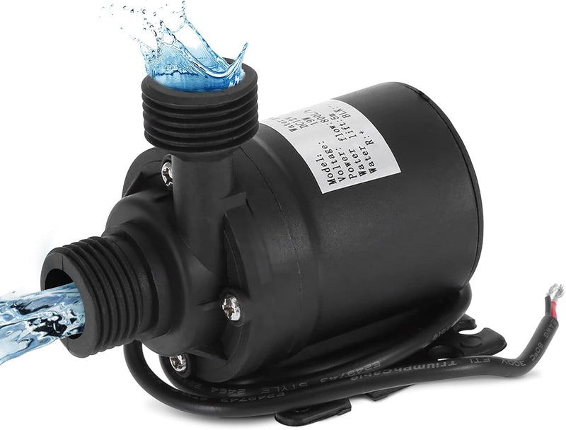 DC 12V 800L / H 5M Brushless Tauchwasserpumpe, Tauch Mini Ultra Leise Wasserpumpe für Brunnenpool So