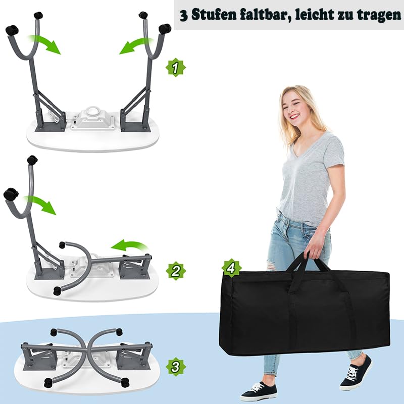 Aufun Maniküretisch Faltbar Nageltisch Tragbarer mit Rollen Beweglich Maniküre Tisch, mit Bringen Si