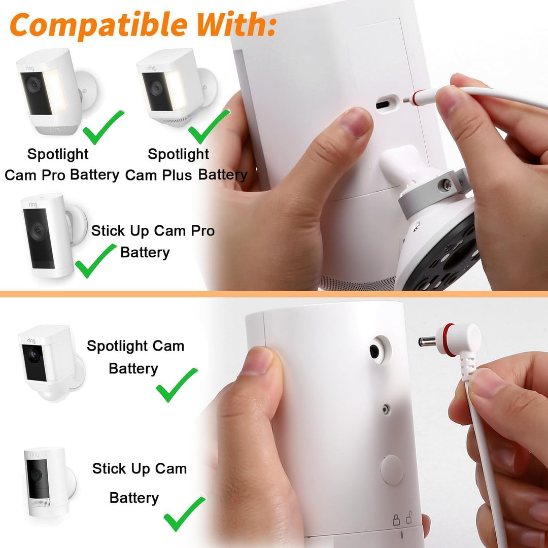 6W Solarpanel mit Ladewarnung, Atemlicht, für Ring kamera mit eingebauten wiederaufladbaren Batterie