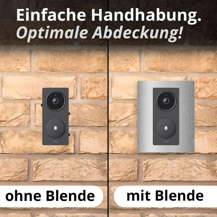 iSecur Blende passend für Aqara Doorbell C Amera Hub G410 - az282 G410 Edelstahl Silber 14 x 17,5 cm