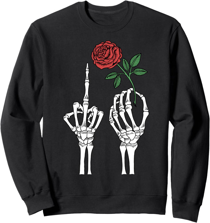 Trendy Skeleton Hands Bearing Gifts Sweatshirt