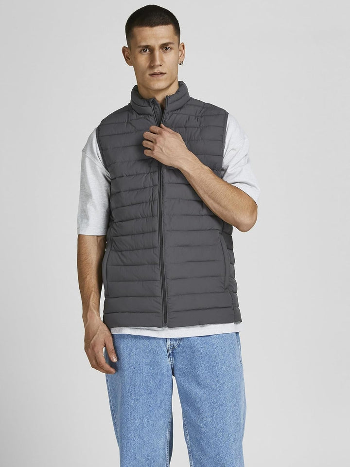 JACK & JONES Male Steppweste Steppweste, S Asphalt