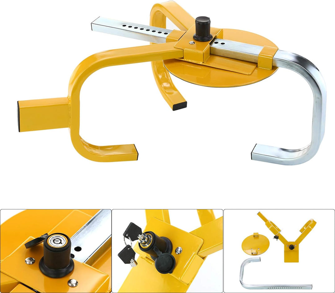 MorNon Immobiliser Radkralle Parkkralle 13-15 Zoll Stahl Radschlos Diebstahlsicherung Wheel Clamp Ca