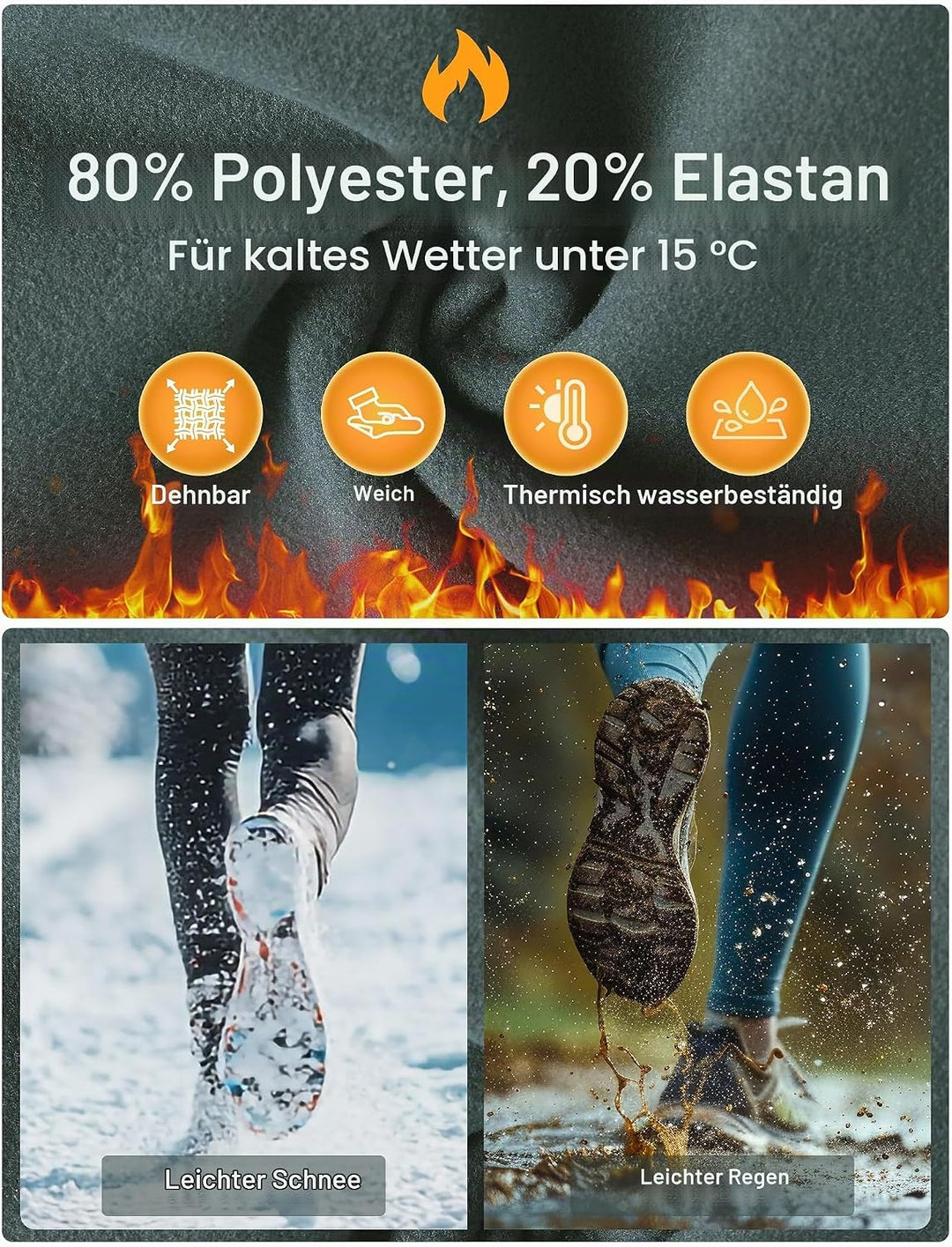 FitsT4 Sports Damen Winterreitleggings Fleece-Reithose Silikon Vollbesatz Reithose mit Reissverschlu