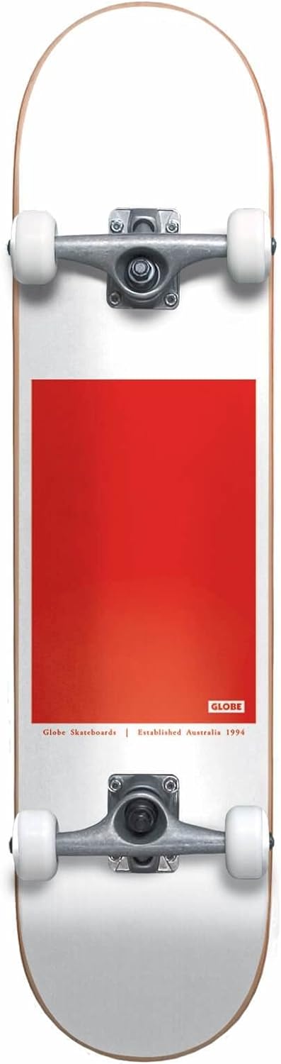 Globe Skateboard Complete G0 Black Serif Weiss / Rot (mehrfarbig) 8.0FU, Weiss / Rot (mehrfarbig) 8.