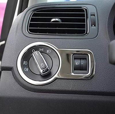 FFZ Parts Lichtschalter Rahmen Blende Edelstahl Passend Für Polo Ab Bj.2011-2016