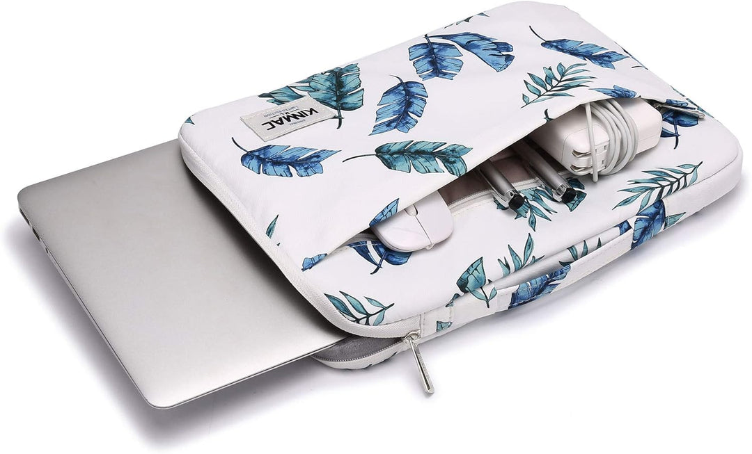 Kinmac Schutzhülle für Laptops mit 360-Grad-Schutz, wasserdicht, mit Griff Banana Leaf 13.5 inch-14