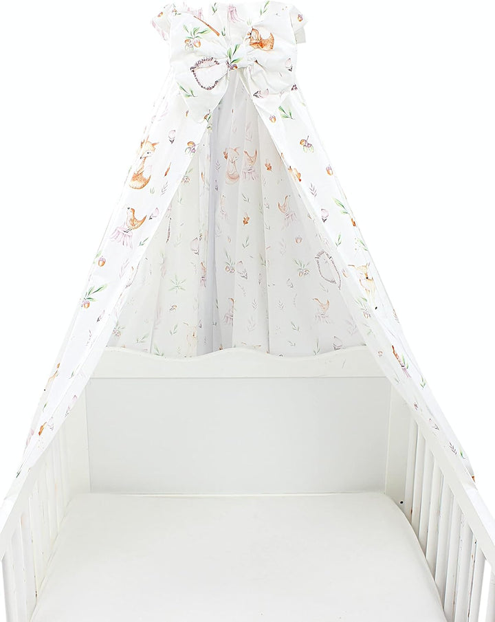 TupTam Babybett Himmel mit Schleifchen, Farbe: Lichtung/Rehe, Grösse: ca. 160x240 cm ca. 160x240 cm