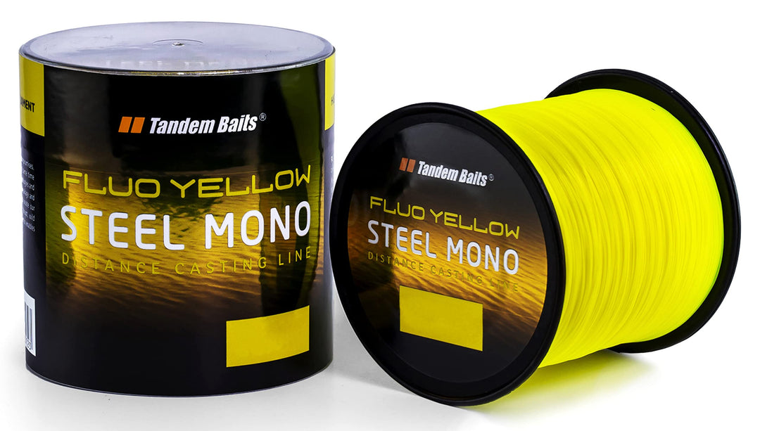 Tandem Baits Steel Mono Fluo Angelschnur für Angelrute | Angelzubehör für Karpfenrute | Nylonschnur
