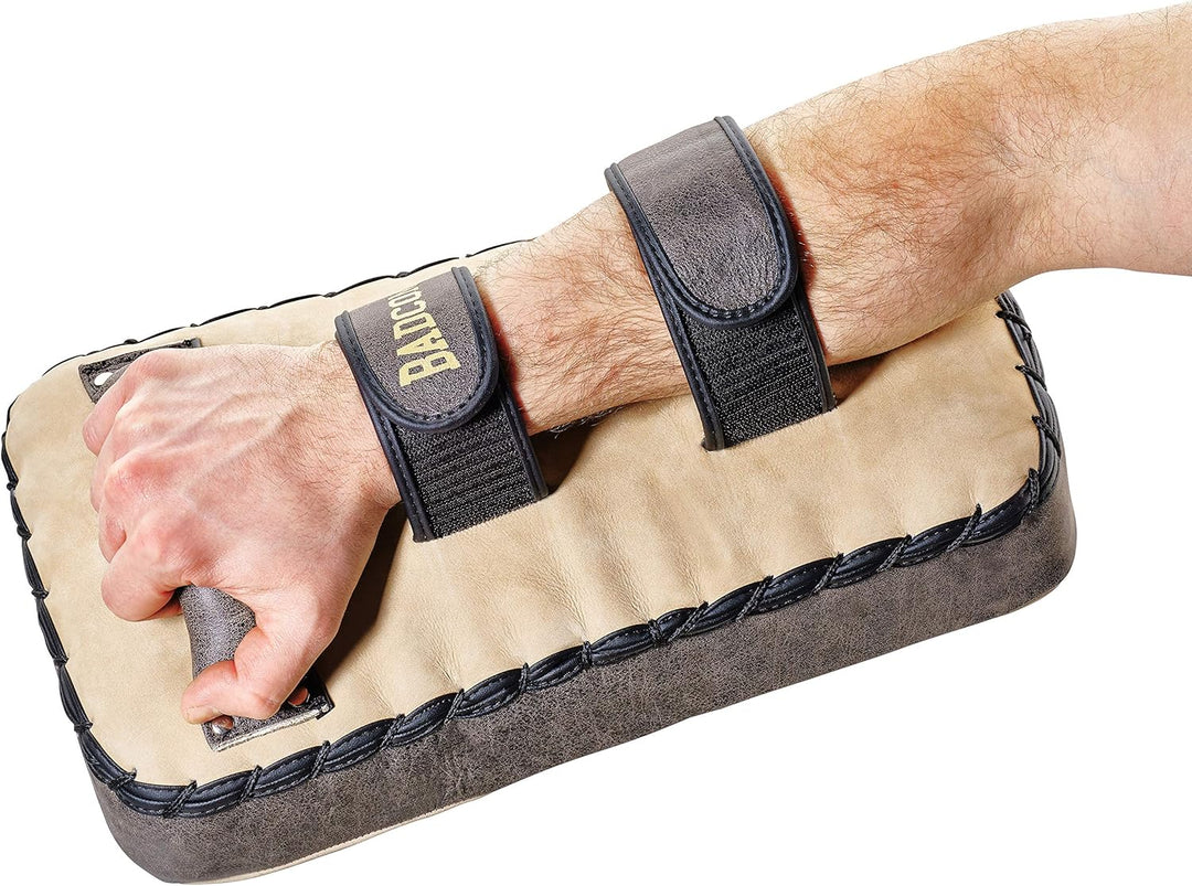 Bad Company Retro Rindsleder Makiwara I Schlagpolster im Mexican-Style I Kicking Pad mit mehrschicht