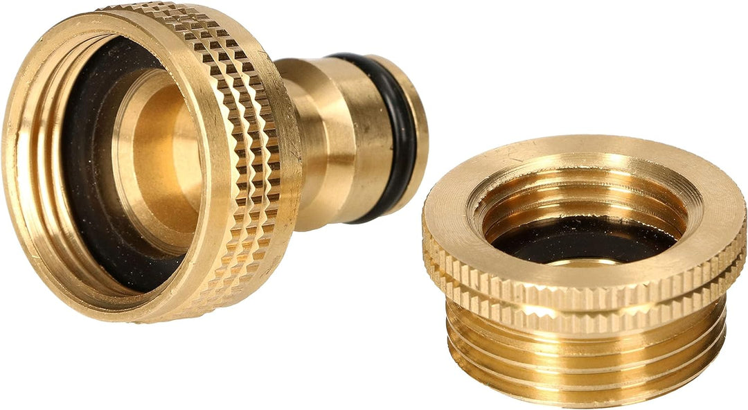 KOTARBAU® Schnellkupplungssatz aus Messing 3/4“ für Gartenschlauch mit Wasserhahnanschluss